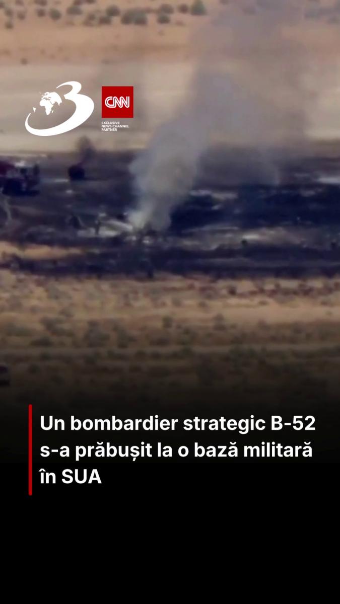 Un bombardier strategic B-52 s-a prăbușit la o bază militară în SUA