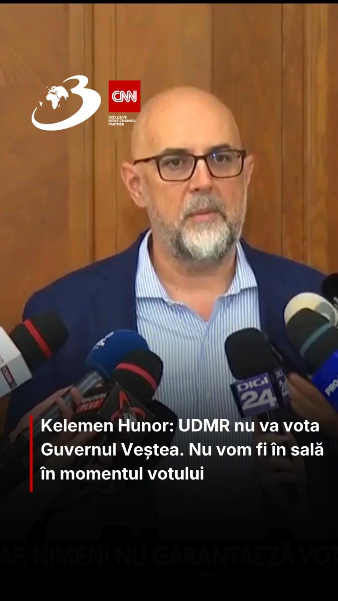 Kelemen Hunor: UDMR nu va vota Guvernul Veștea. Nu vom fi în sală în momentul votului 