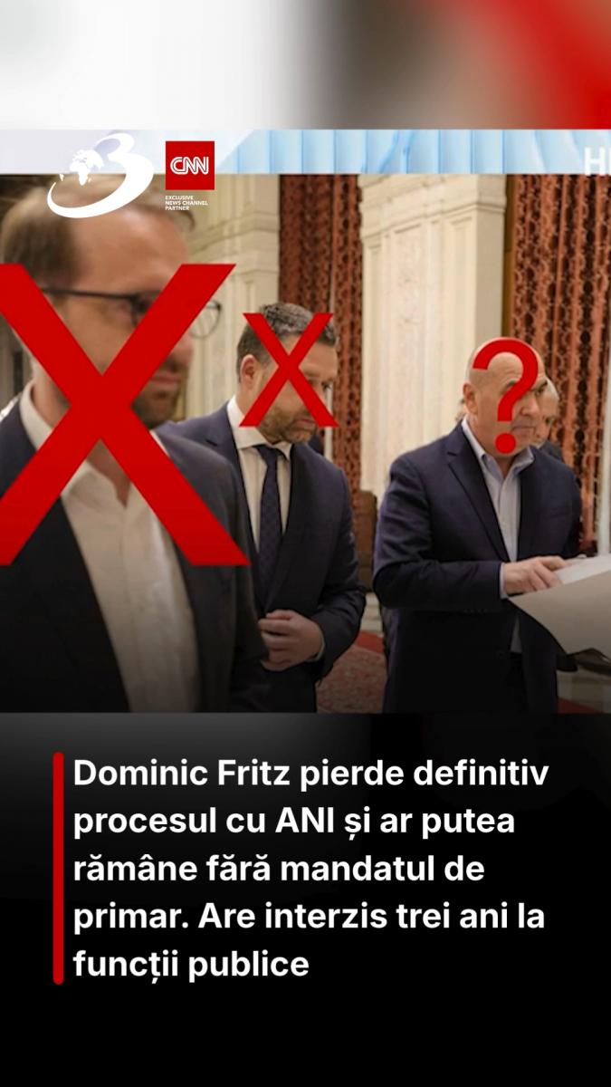 Dominic Fritz pierde definitiv procesul cu ANI și ar putea rămâne fără mandatul de primar. Are interzis trei ani la funcții publice
