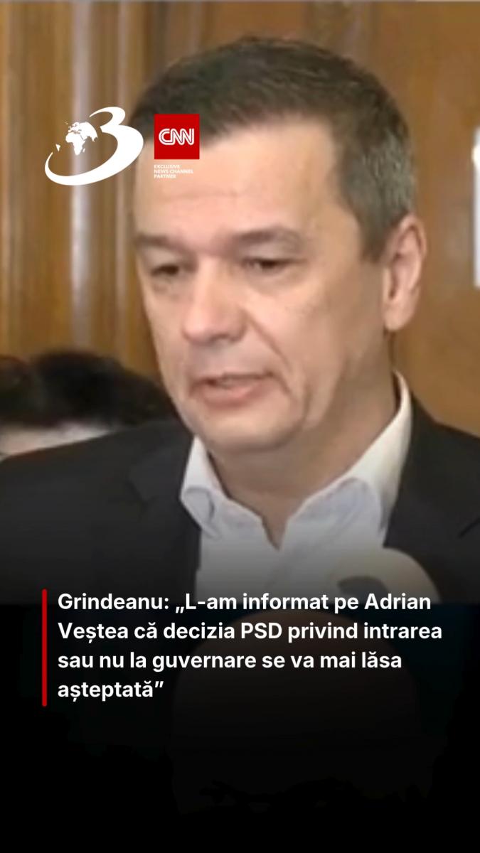 Grindeanu: „L-am informat pe Adrian Veștea că decizia PSD privind intrarea sau nu la guvernare se va mai lăsa așteptată”