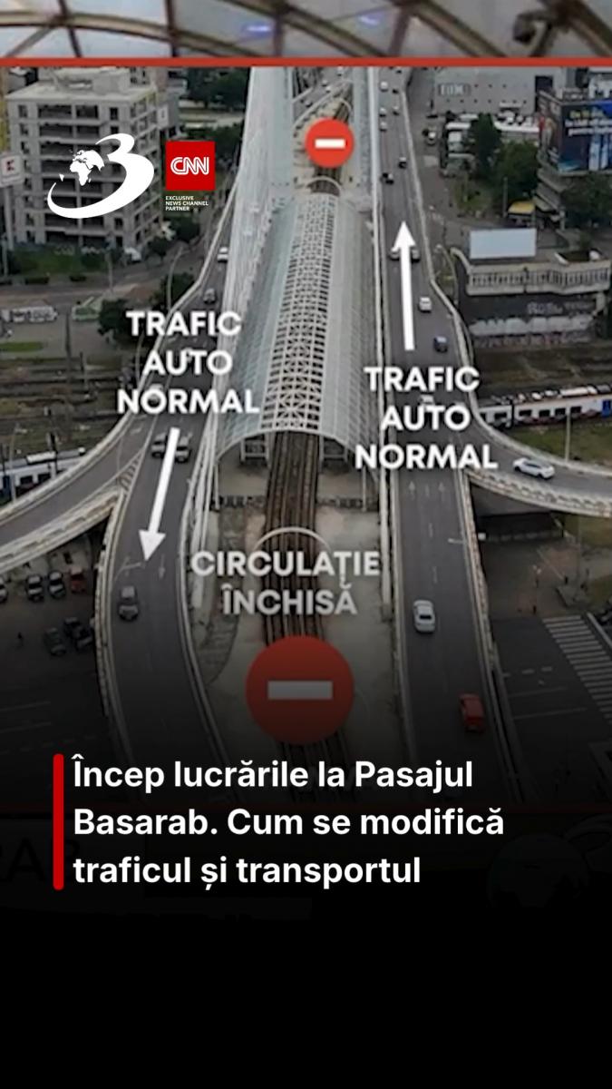 Încep lucrările la Pasajul Basarab. Cum se modifică traficul și transportul