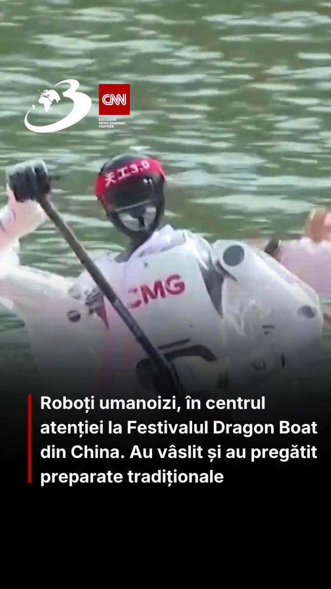 Roboți umanoizi, în centrul atenției la Festivalul Dragon Boat din China. Au vâslit și au pregătit preparate tradiționale