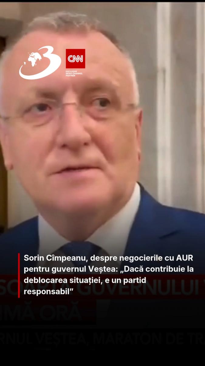 Sorin Cîmpeanu, despre negocierile cu AUR pentru guvernul Veștea: „Dacă contribuie la deblocarea situației, e un partid responsabil”