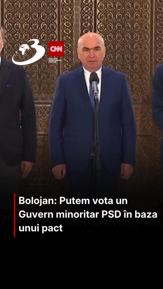 Bolojan: Putem vota un Guvern minoritar PSD în baza unui pact