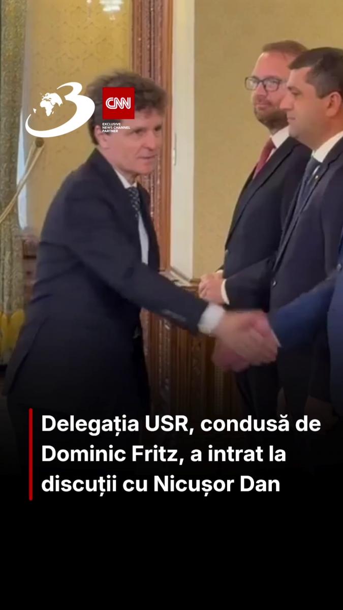 Delegația USR, condusă de Dominic Fritz, a intrat la discuții cu Nicușor Dan