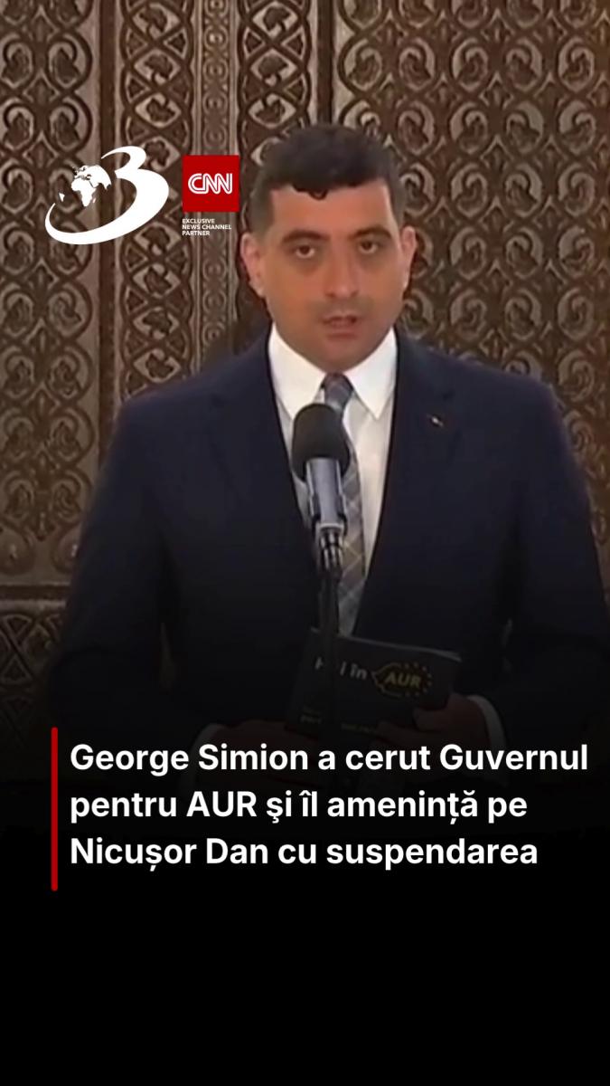 George Simion a cerut Guvernul pentru AUR şi îl amenință pe Nicușor Dan cu suspendarea