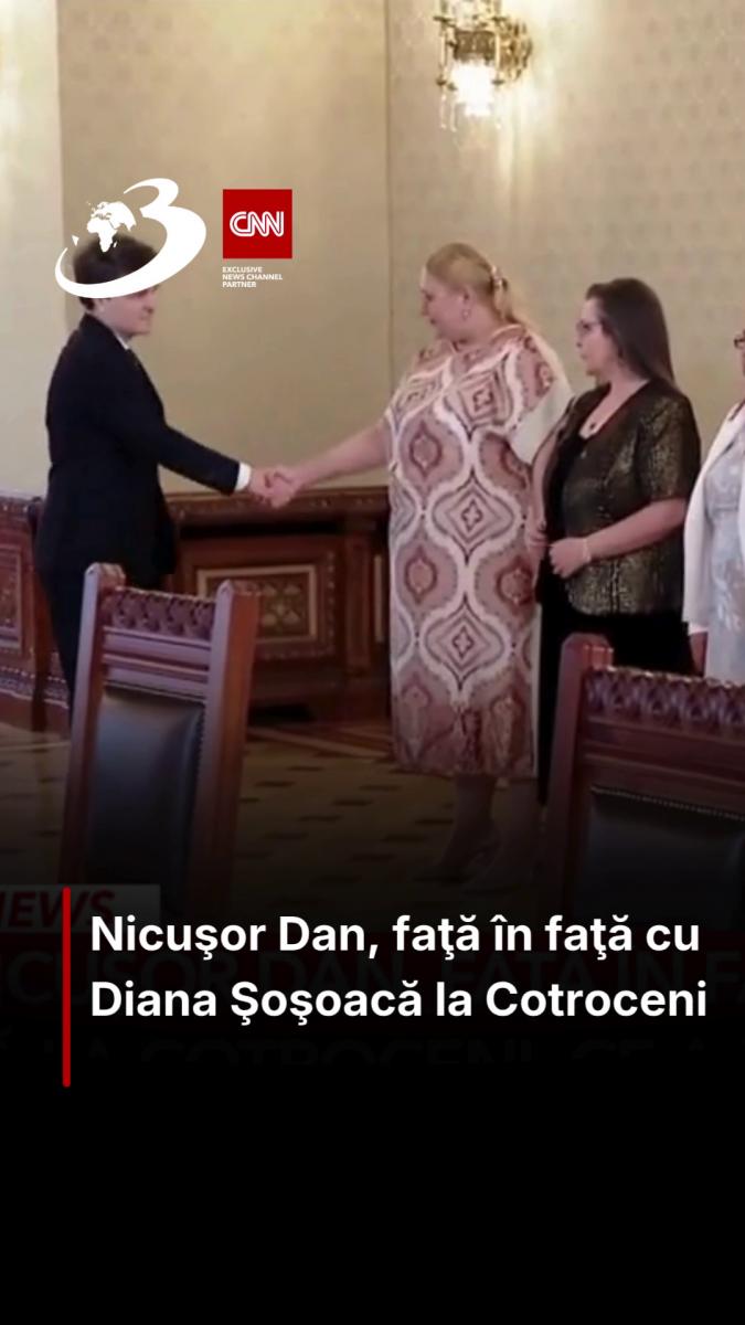 Nicuşor Dan, faţă în faţă cu Diana Şoşoacă la Cotroceni