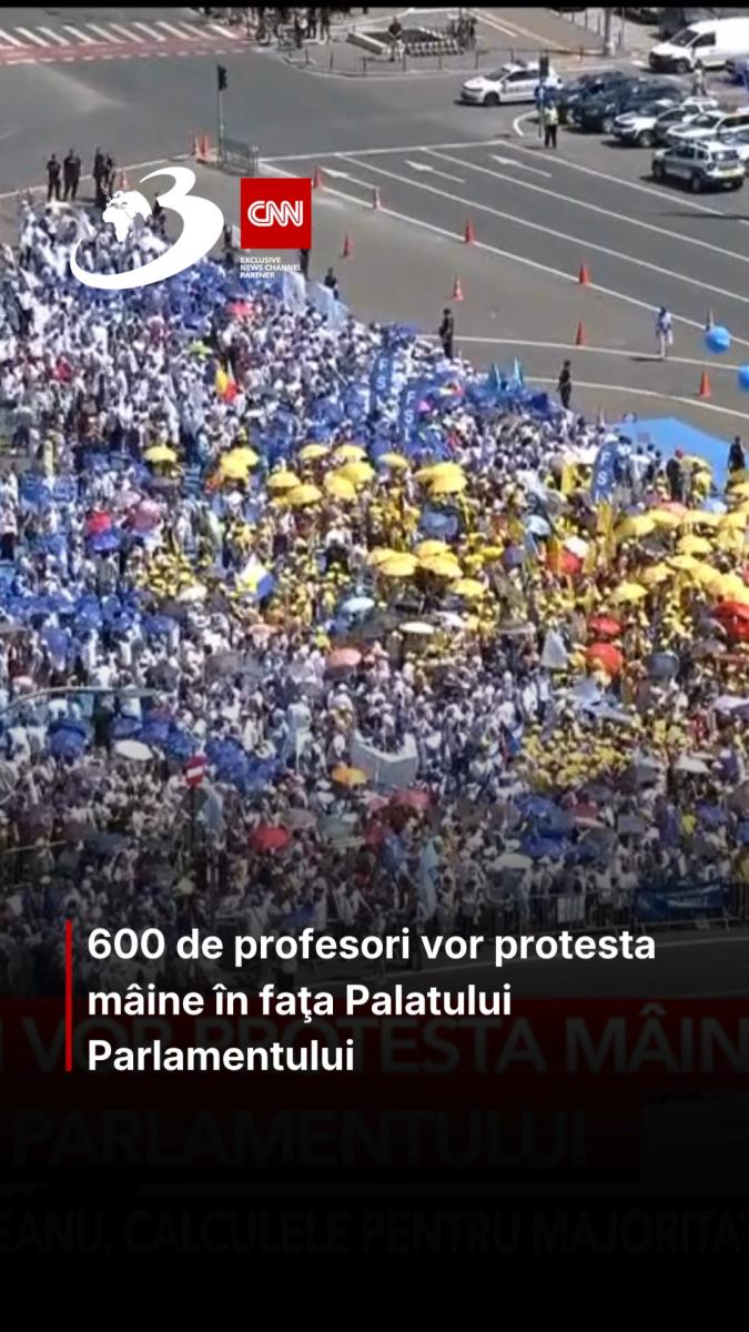 600 de profesori vor protesta mâine în faţa Palatului Parlamentului