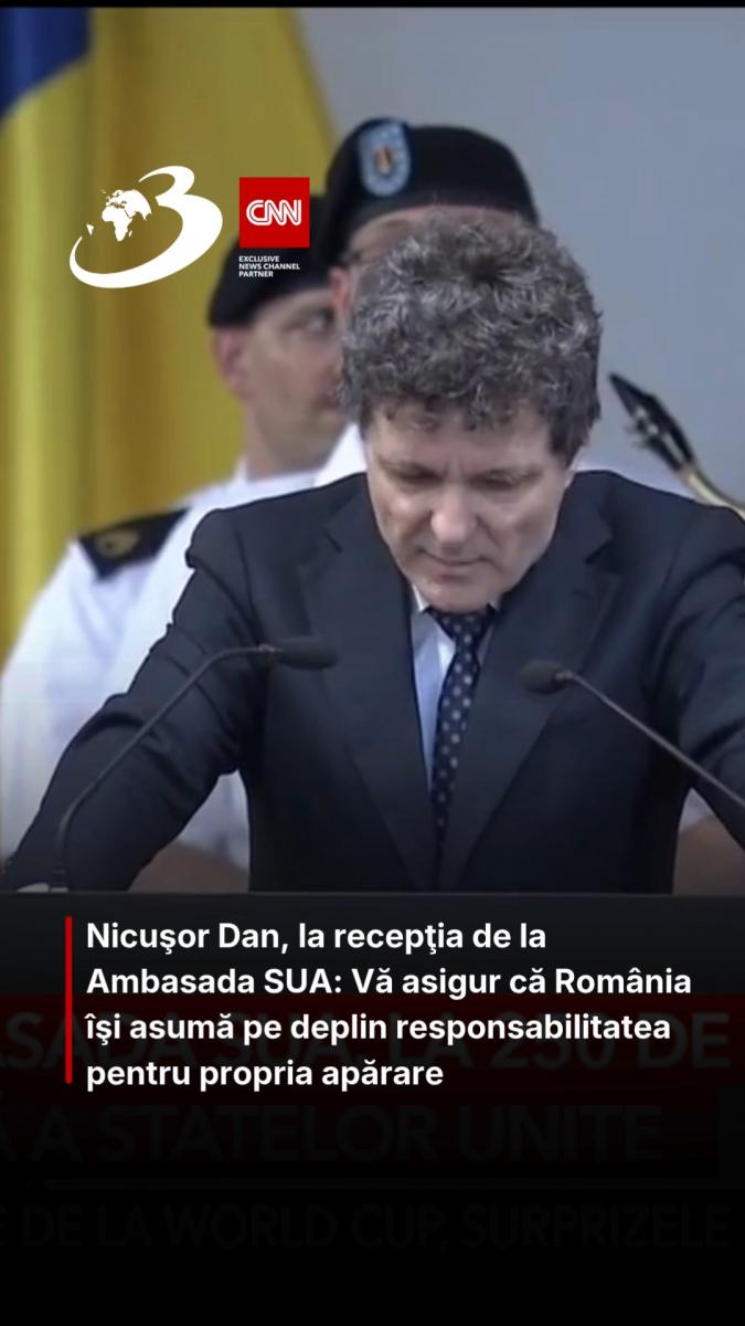Nicuşor Dan, la recepţia de la Ambasada SUA: Vă asigur că România îşi asumă pe deplin responsabilitatea pentru propria apărare