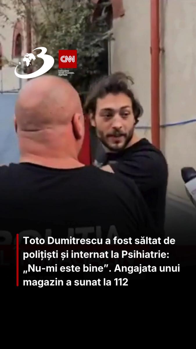 Toto Dumitrescu a fost săltat de polițiști și internat la Psihiatrie: „Nu-mi este bine”. Angajata unui magazin a sunat la 112