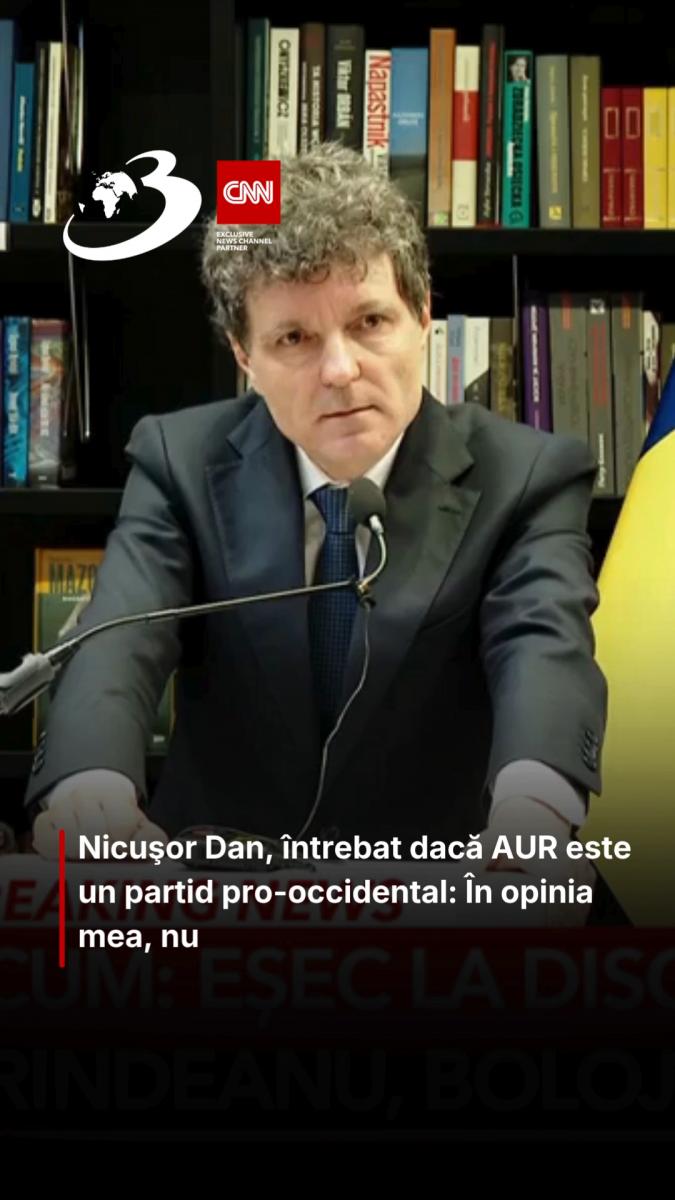 Nicuşor Dan, întrebat dacă AUR este un partid pro-occidental: În opinia mea, nu