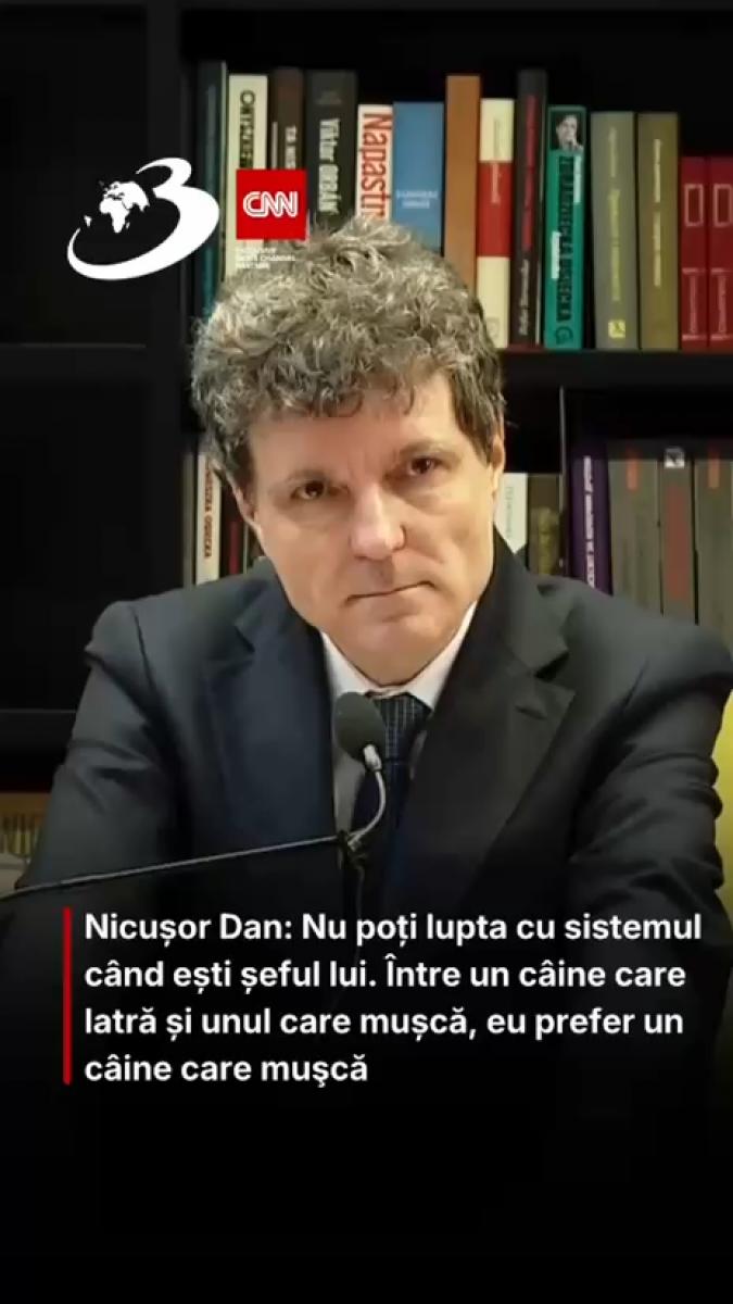 Nicușor Dan: Nu poți lupta cu sistemul când ești șeful lui. Între un câine care latră și unul care mușcă, eu prefer un câine care muşcă 