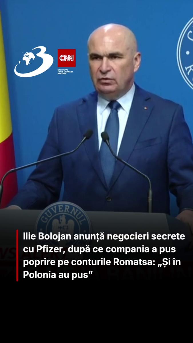 Ilie Bolojan anunță negocieri secrete cu Pfizer, după ce compania a pus poprire pe conturile Romatsa: „Și în Polonia au pus”