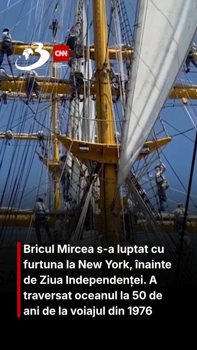 Bricul Mircea s-a luptat cu furtuna la New York, înainte de Ziua Independenței. A traversat oceanul la 50 de ani de la voiajul din 1976