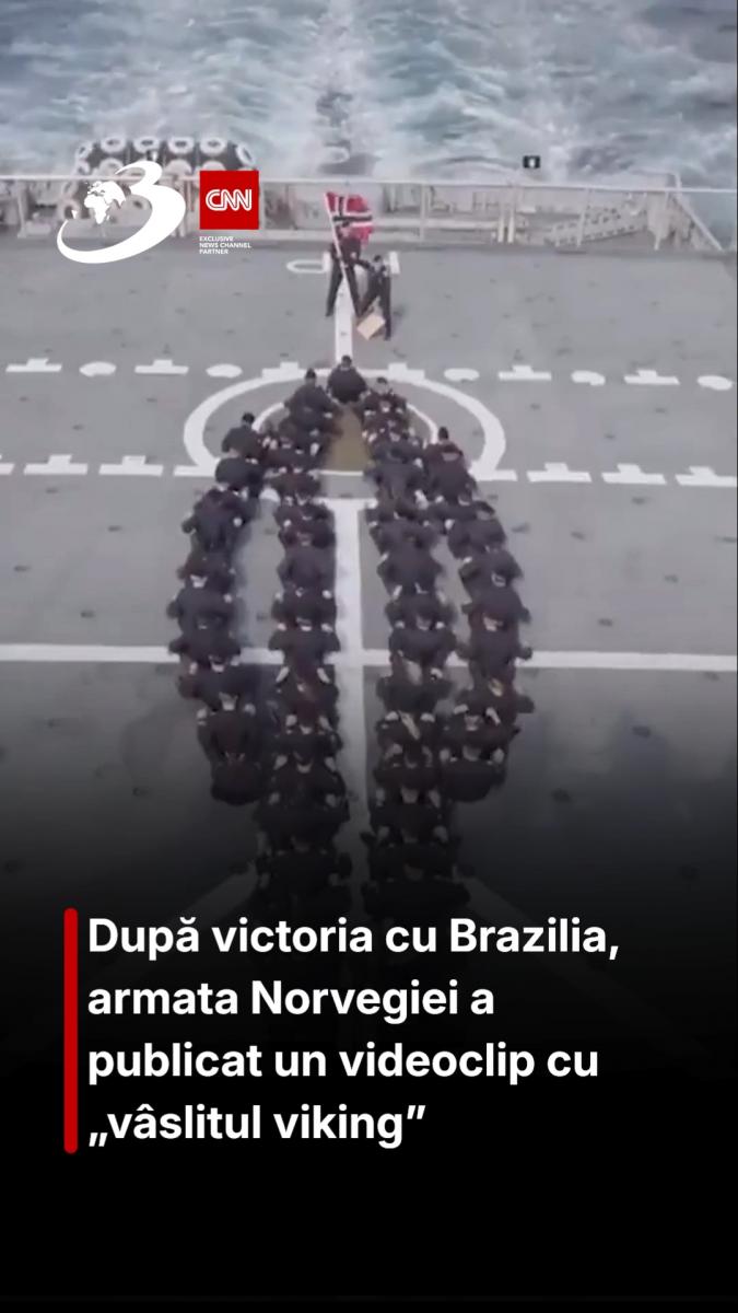 După victoria cu Brazilia, armata Norvegiei a publicat un videoclip cu „vâslitul viking”