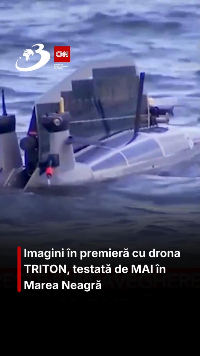 Imagini în premieră cu drona TRITON, testată de MAI în Marea Neagră