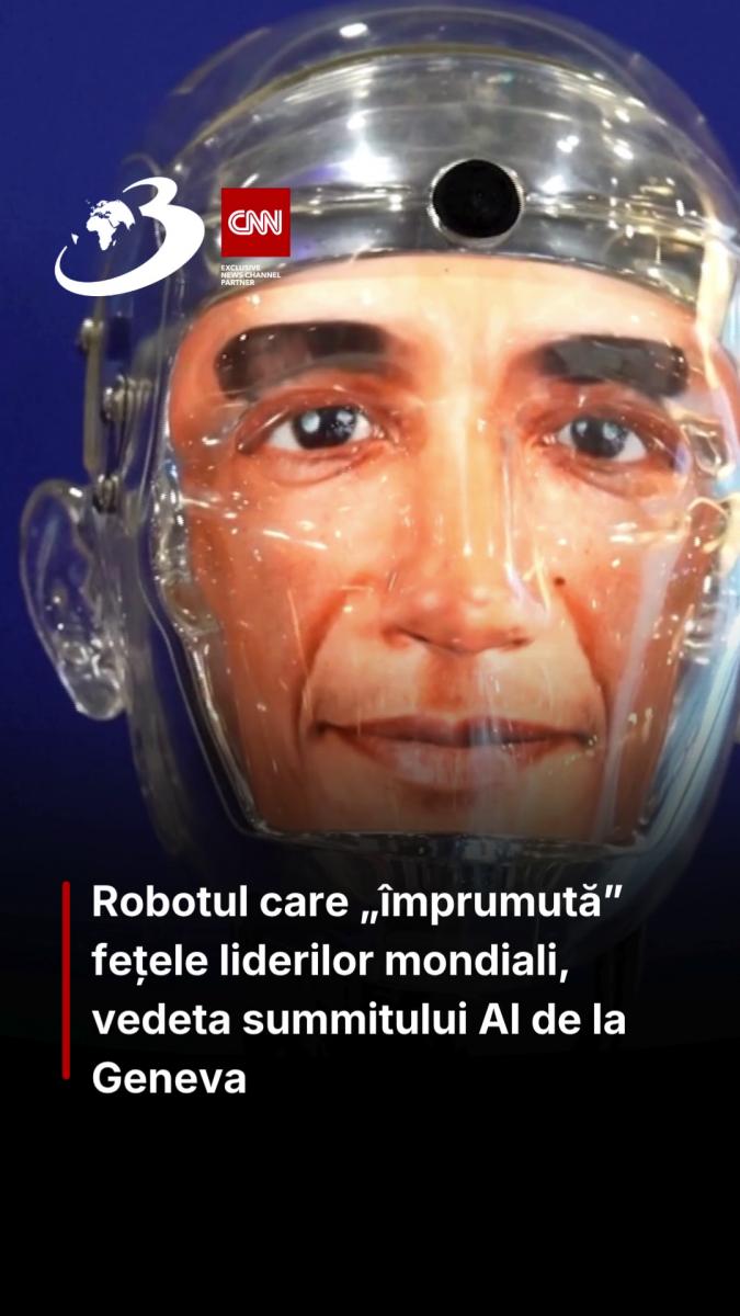Robotul care „împrumută” fețele liderilor mondiali, vedeta summitului AI de la Geneva