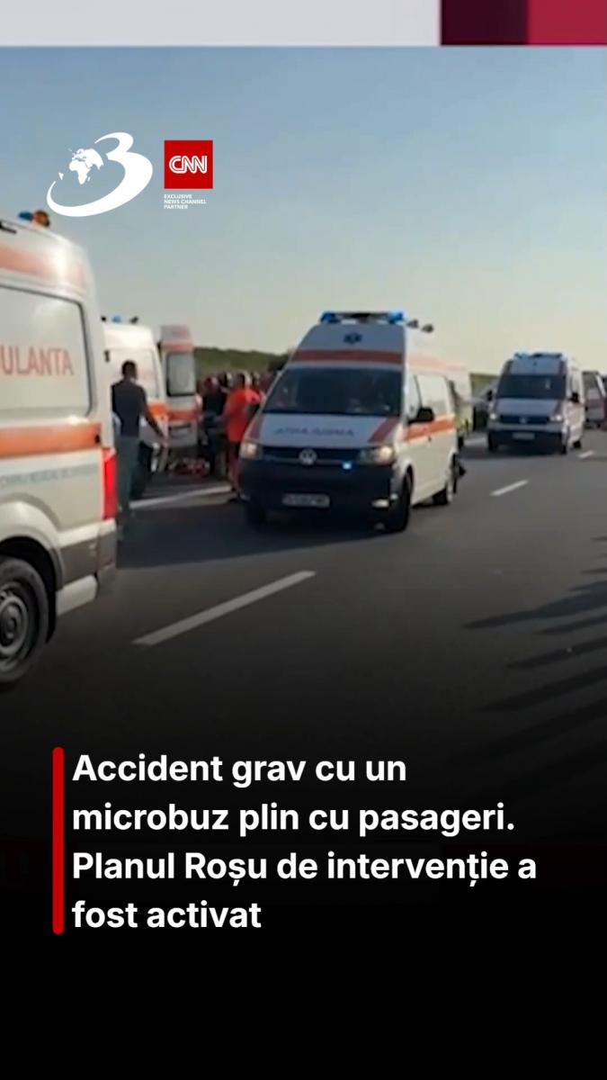 Accident grav cu un microbuz plin cu pasageri. Planul Roșu de intervenție a fost activat