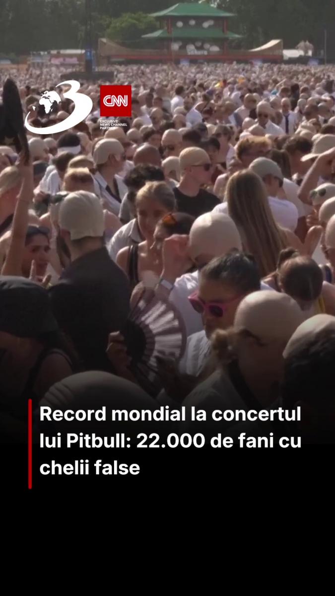 Record mondial la concertul lui Pitbull: 22.000 de fani cu chelii false