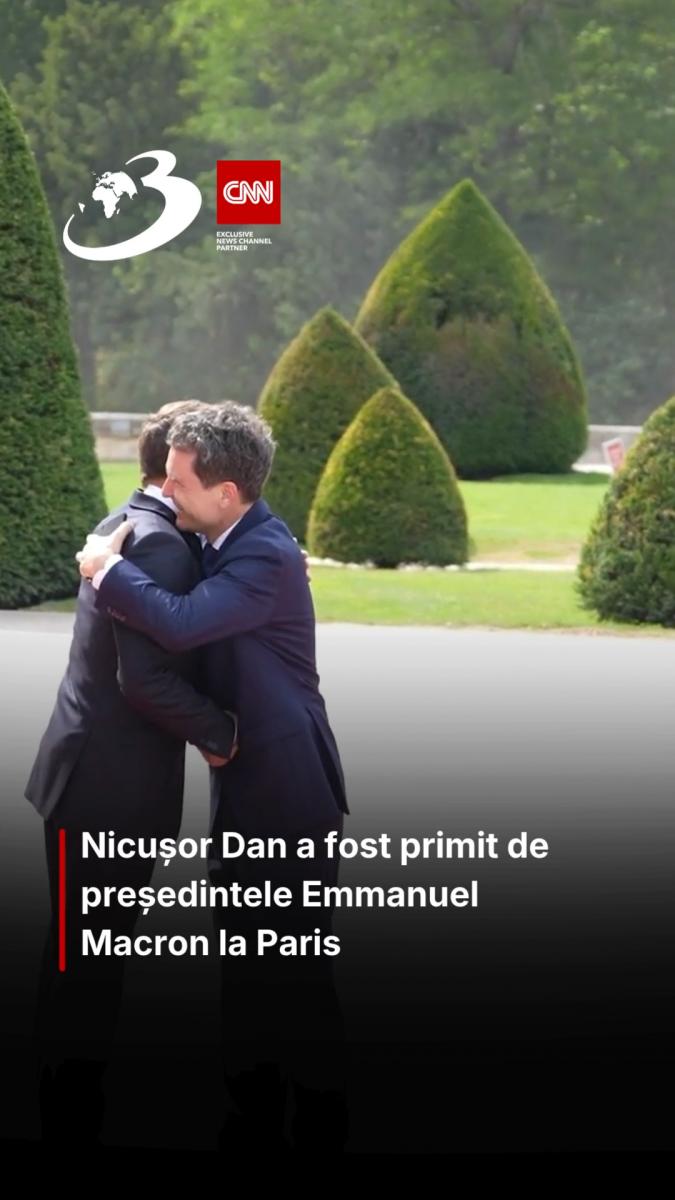 Nicușor Dan a fost primit de președintele Emmanuel Macron la Paris