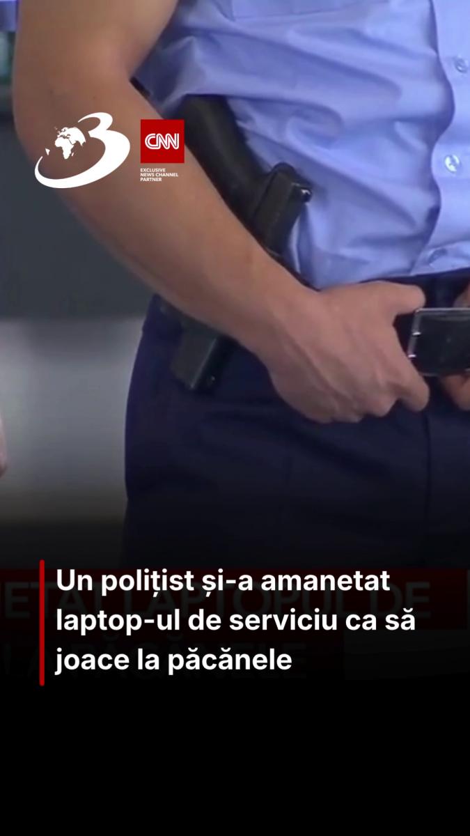 Un polițist și-a amanetat laptop-ul de serviciu ca să joace la păcănele