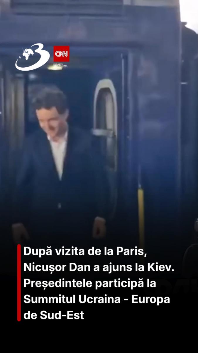După vizita de la Paris, Nicușor Dan a ajuns la Kiev. Președintele participă la Summitul Ucraina - Europa de Sud-Est