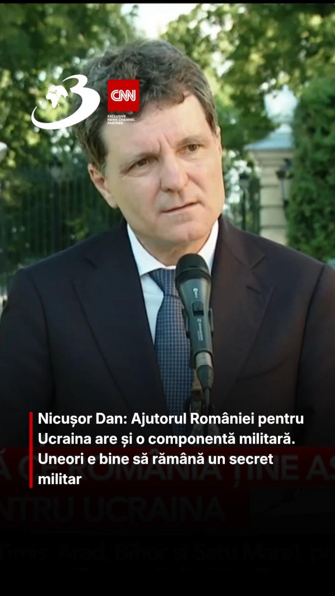 Nicușor Dan: Ajutorul României pentru Ucraina are și o componentă militară. Uneori e bine să rămână un secret militar