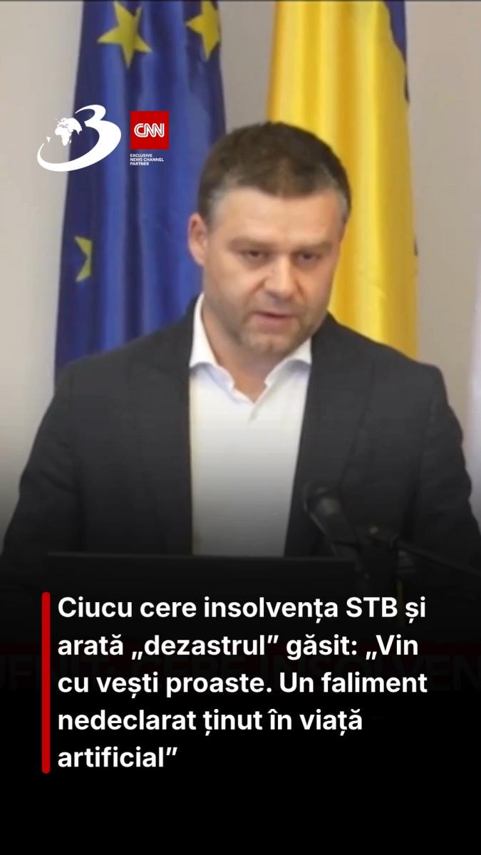 Ciucu cere insolvența STB și arată „dezastrul” găsit: „Vin cu vești proaste. Un faliment nedeclarat ținut în viață artificial”