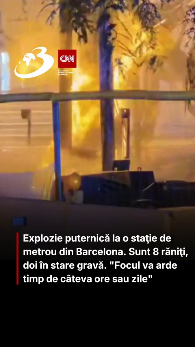 Explozie puternică la o staţie de metrou din Barcelona. Sunt 8 răniţi, doi în stare gravă. 