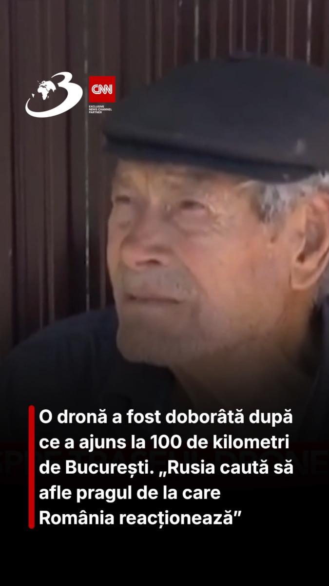 O dronă a fost doborâtă după ce a ajuns la 100 de kilometri de București. „Rusia caută să afle pragul de la care România reacționează”