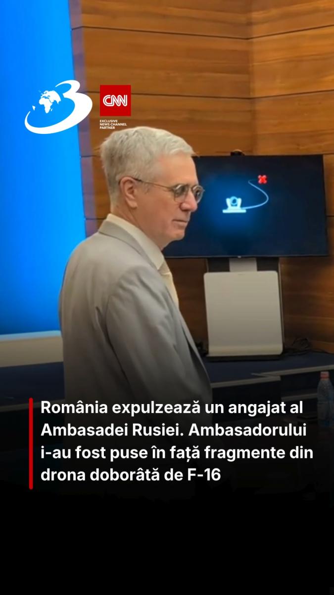 România expulzează un angajat al Ambasadei Rusiei. Ambasadorului i-au fost puse în față fragmente din drona doborâtă de F-16