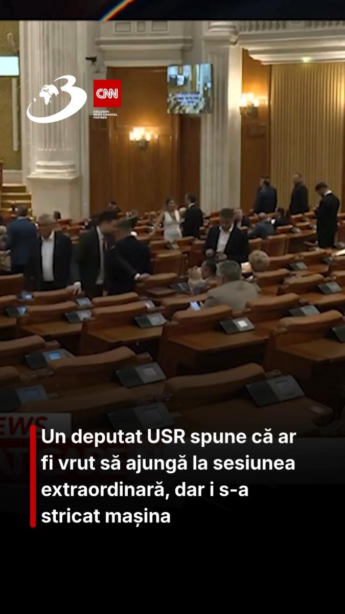 Un deputat USR spune că ar fi vrut să ajungă la sesiunea extraordinară, dar i s-a stricat mașina