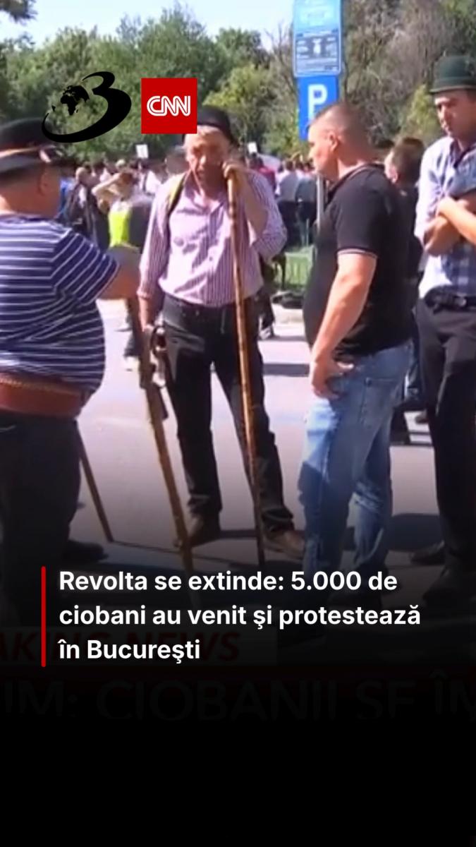 Revolta se extinde: 5.000 de ciobani au venit şi protestează în Bucureşti