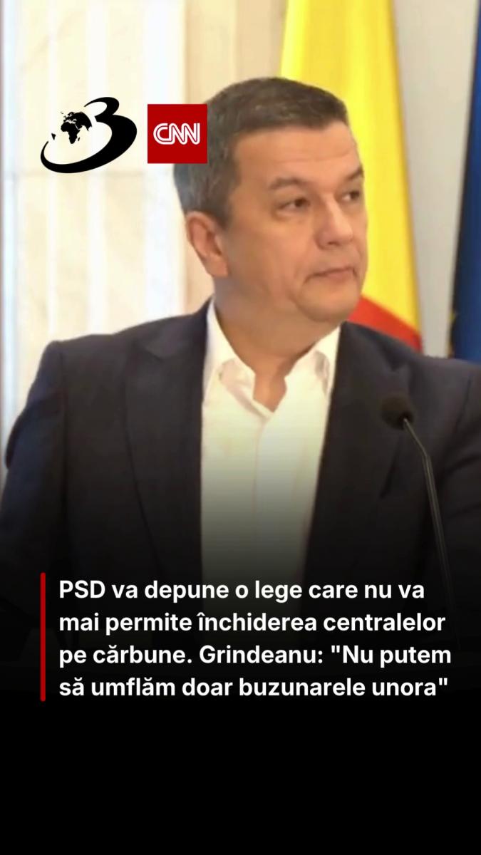 PSD va depune o lege care nu va mai permite închiderea centralelor pe cărbune. Grindeanu: 
