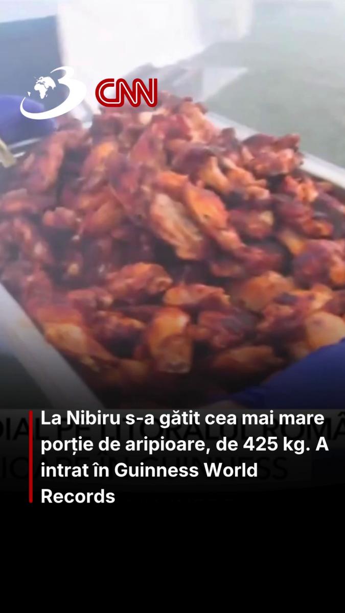La Nibiru s-a gătit cea mai mare porție de aripioare, de 425 kg. A intrat în Guinness World Records 