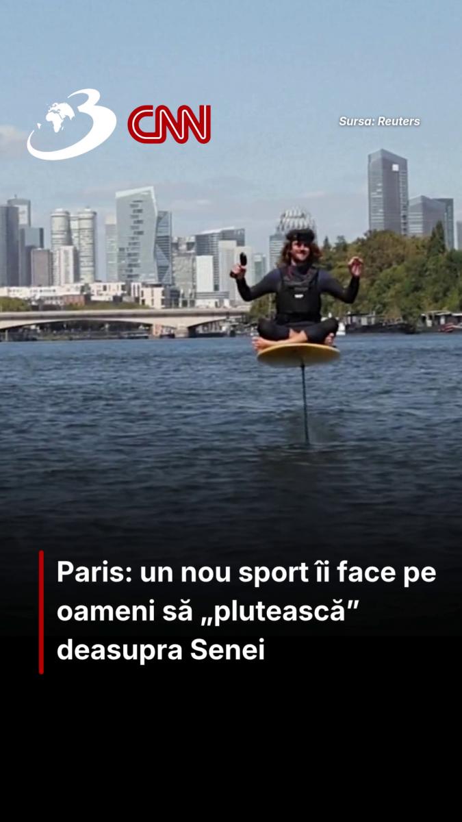 Paris: un nou sport îi face pe oameni să „plutească” deasupra Senei