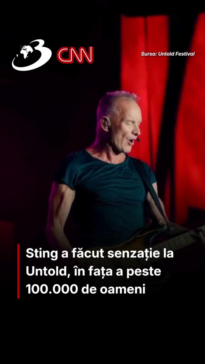 Sting a făcut senzație la Untold, în fața a peste 100.000 de oameni
