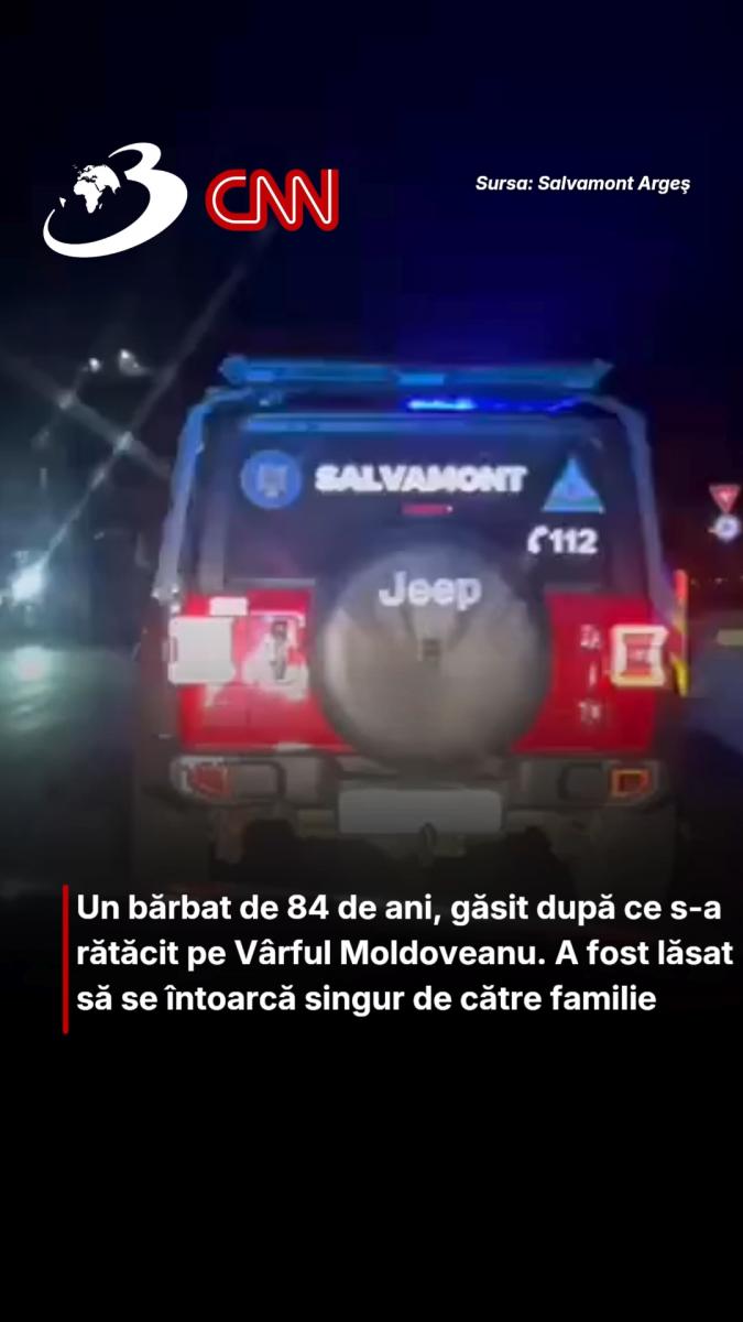 Un bărbat de 84 de ani, lăsat singur pe munte de propria familie, s-a rătăcit pe Vârful Moldoveanu