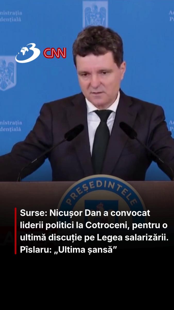 Surse: Nicușor Dan a convocat liderii politici la Cotroceni, pentru o ultimă discuție pe Legea salarizării. Pîslaru: „Ultima șansă”