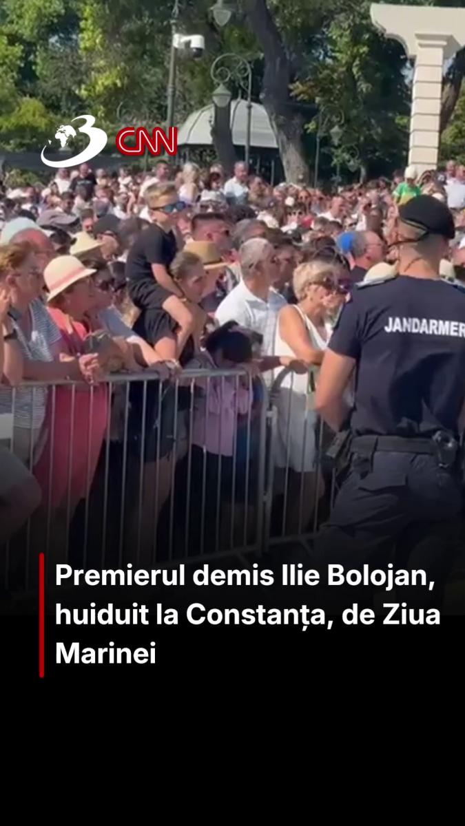 Premierul demis Ilie Bolojan, huiduit la Constanța, de Ziua Marinei