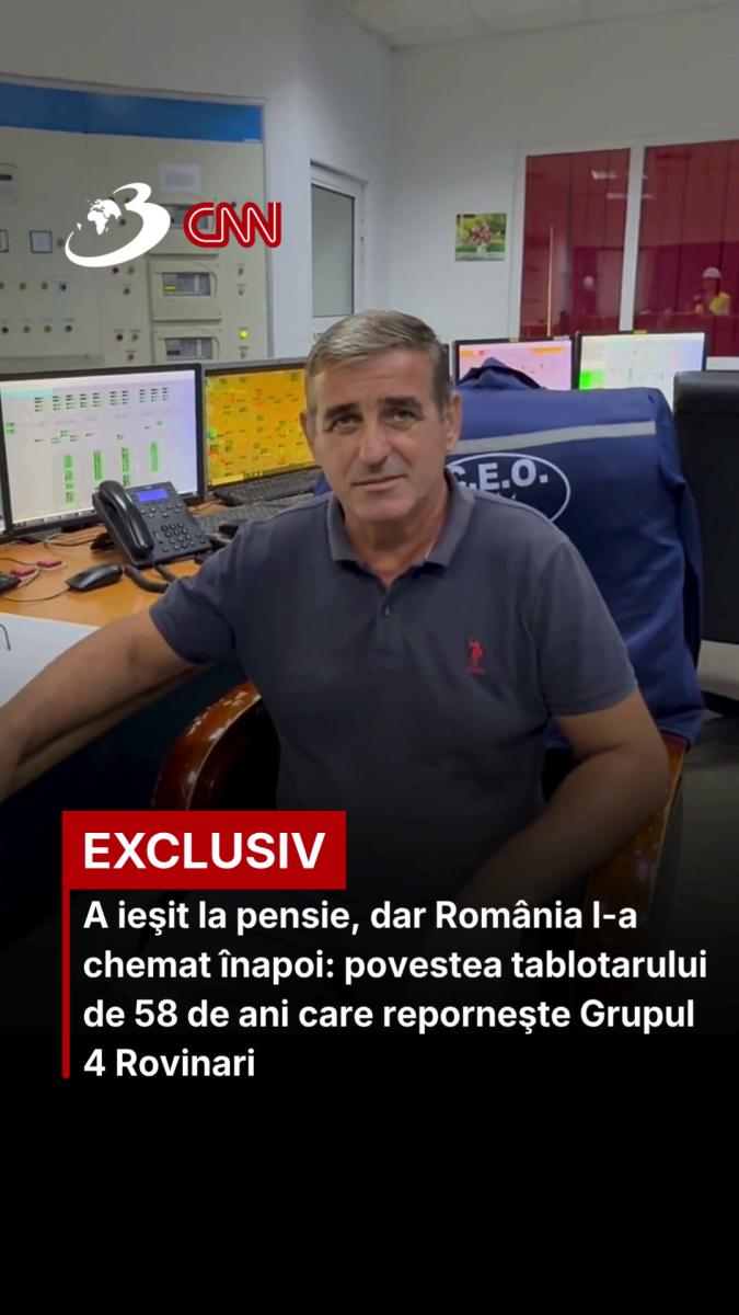 A ieşit la pensie, dar România l-a chemat înapoi: povestea tablotarului de 58 de ani care reporneşte Grupul 4 Rovinari 
