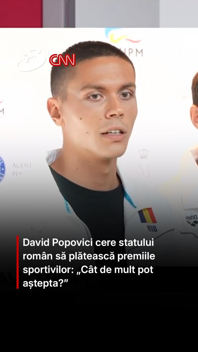 David Popovici cere statului român să plătească premiile sportivilor: „Cât de mult pot aștepta?”