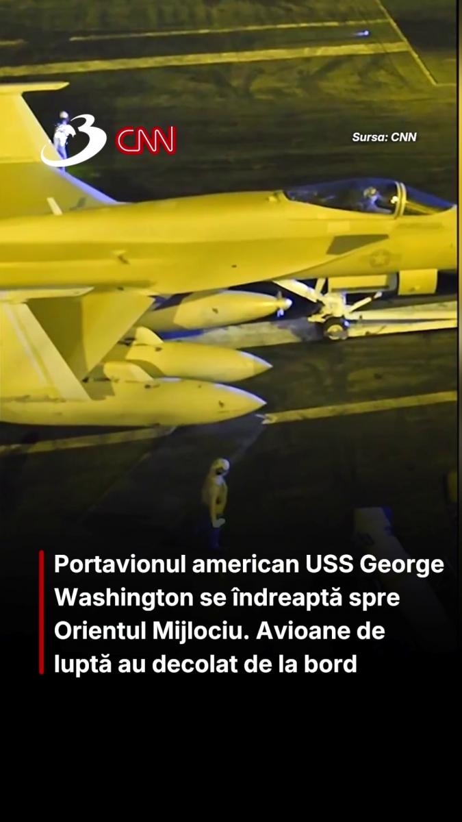Portavionul american USS George Washington se îndreaptă spre Orientul Mijlociu. Avioane de luptă au decolat de la bord