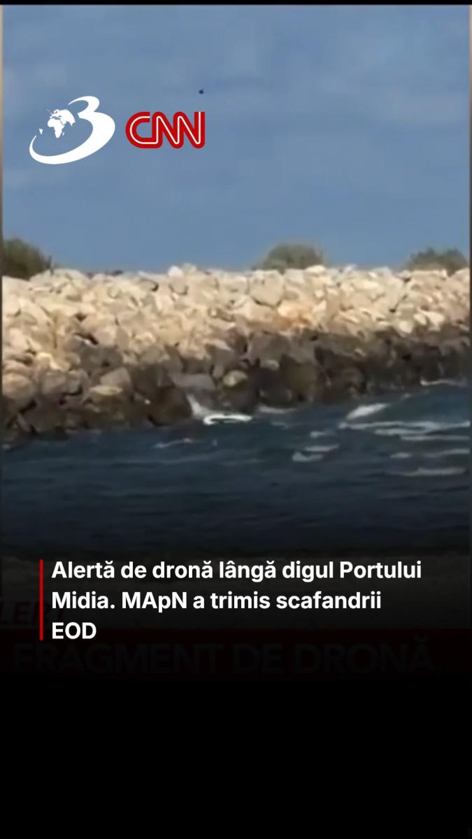 Alertă de dronă lângă digul Portului Midia. MApN a trimis scafandrii EOD