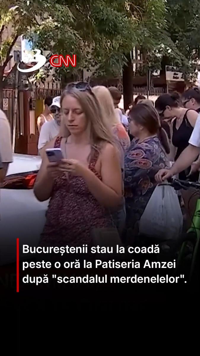 Bucureștenii stau la coadă peste o oră la Patiseria Amzei după 