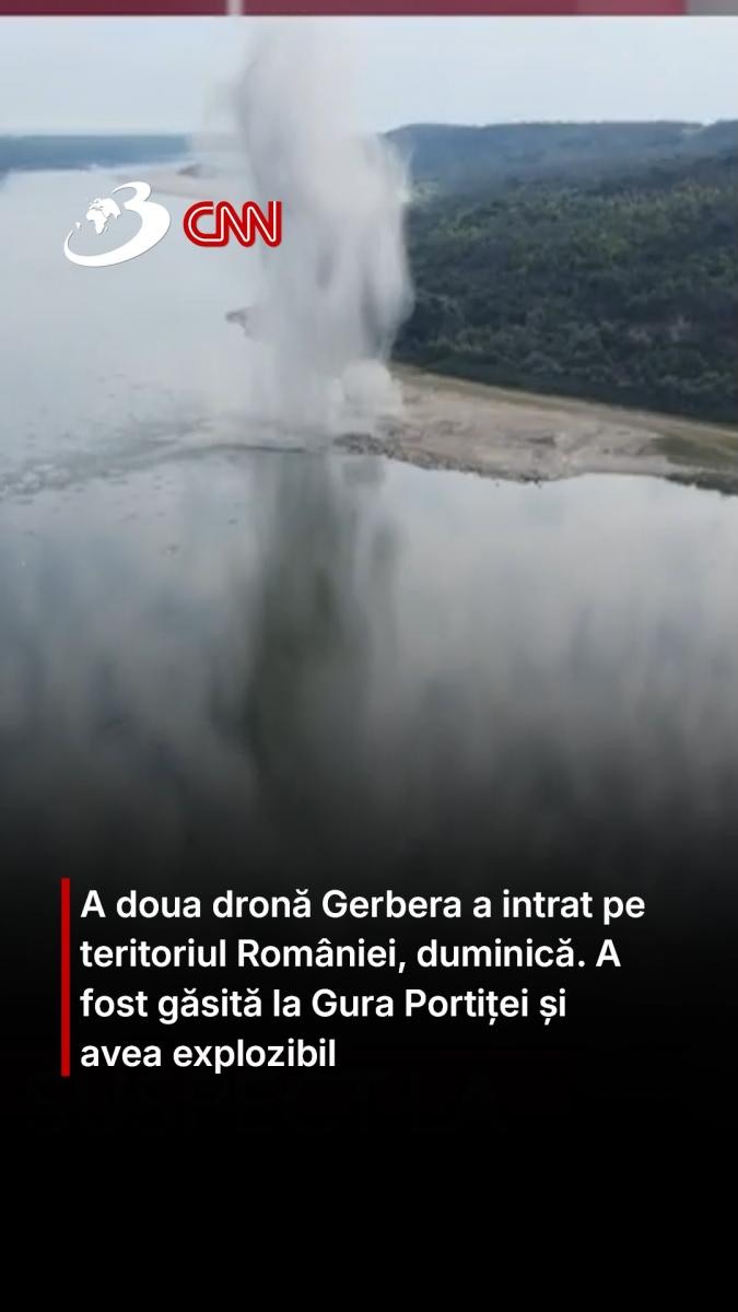 A doua dronă Gerbera a intrat pe teritoriul României, duminică. A fost găsită la Gura Portiței și avea explozibil