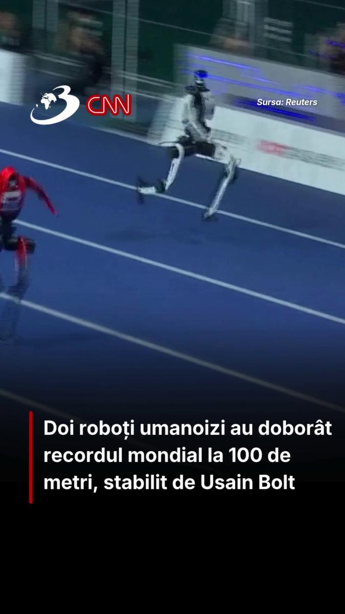Doi roboți umanoizi au doborât recordul mondial la 100 de metri, stabilit de Usain Bolt