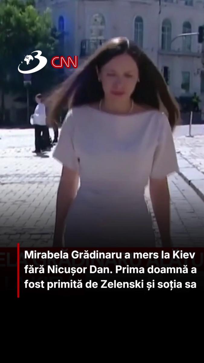 Mirabela Grădinaru a mers la Kiev fără Nicușor Dan. Prima doamnă a fost primită de Zelenski și soția sa