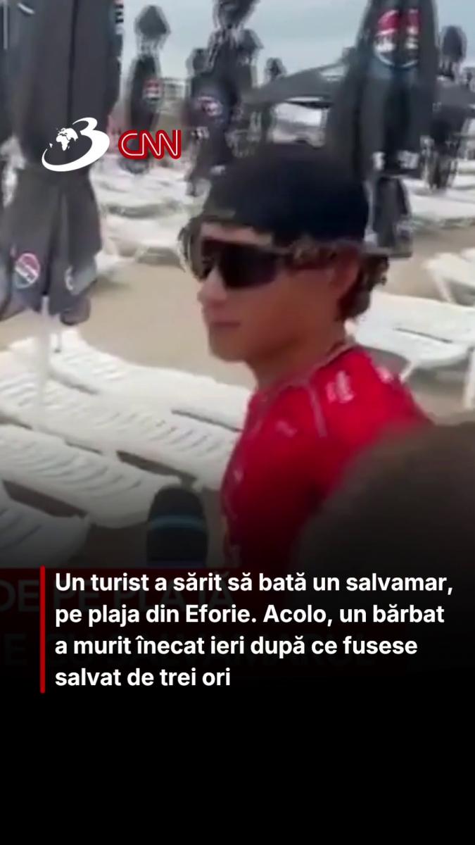Un turist a sărit să bată un salvamar, pe plaja din Eforie. Acolo, un bărbat a murit înecat ieri după ce fusese salvat de trei ori 