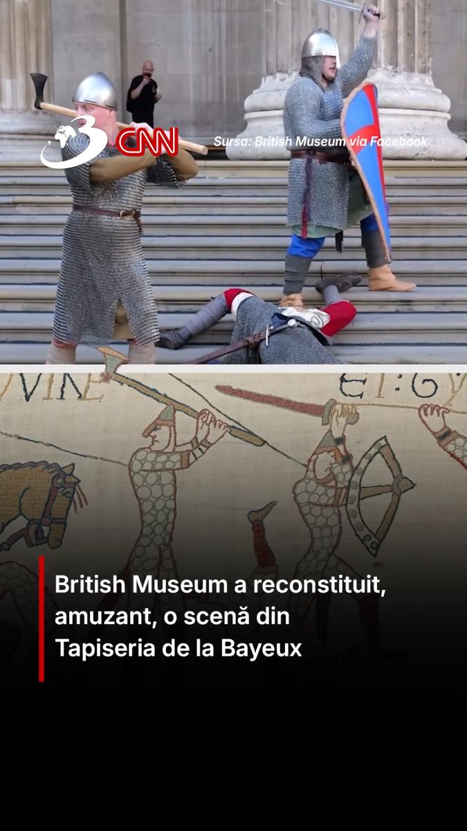 British Museum a reconstituit, amuzant, o scenă din Tapiseria de la Bayeux